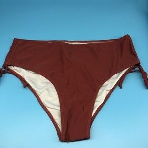 Beachsissi Swimwear Bikini Bottoms XL Brick Red, tie sides, NWOT